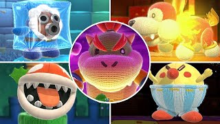 Yoshis Woolly World  All Bosses [upl. by Ettevroc608]