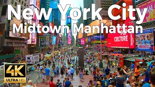 New York City Walking Tour Part 1  Midtown Manhattan 4k Ultra HD 60fps – With Captions [upl. by Akienom]