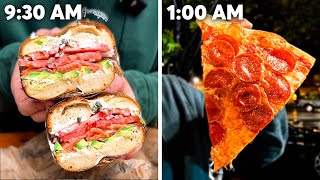 24 Hours Of Street Food in New York City [upl. by Yendys]