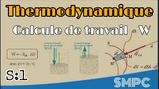 Thermodynamique S1 Calcule de travail We SMPC  BCG [upl. by Yelserp]