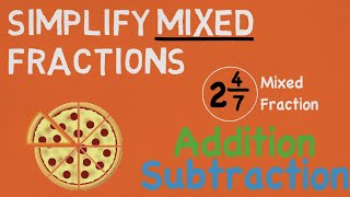 Simplifying Mixed Fractions  Addition and Subtraction [upl. by Flossi77]