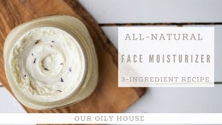 Natural Face Moisturizer Recipe  Face Lotion for Acne Prone Skin [upl. by Dodwell]