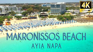 Makronissos Beach 4K Ayia Napa Cyprus [upl. by Llehcal]