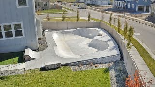 real SKATEPARK in my BACKYARD  backyard tour 2 [upl. by Uzziel]