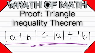 Proof Triangle Inequality Theorem  Real Analysis [upl. by Adiuqal771]