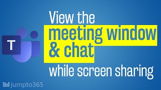 How to view a Teams meeting window while youre screen sharing [upl. by Ardiek]