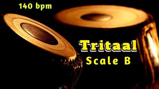 Tabla  Tritaal  140 bpm  Scale B  With Tanpura Pa Sa  HD Quality Sound  Tabla Online [upl. by Lilyan510]