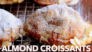 How To Make Tasty Almond Croissants French Bakery Style [upl. by Oremor]