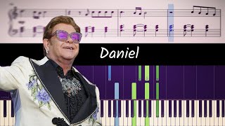 How to play piano part of Daniel by Elton John sheet music [upl. by Annahc335]