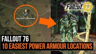 Fallout 76  10 easiest power armor locations [upl. by Pardoes]