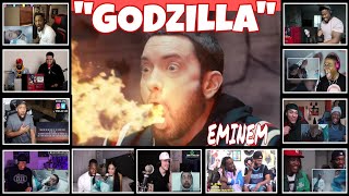 quotEMINEM  GODZILLAquot FASTEST VERSE REACTION COMPILATION [upl. by Wycoff]