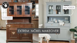 DIY  Möbel PERFEKT mit Kreidefarbe streichen  EXTREM Möbel Makeover  DekoideenReich [upl. by Akenahc]