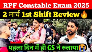 RPF Constable 2 march 1st shift Review  Rpf Exam Analysis toay  Student saviour [upl. by Llibyc215]