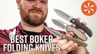 The Best Boker Plus EDC Folding Knives Available at KnifeCentercom [upl. by Menashem525]