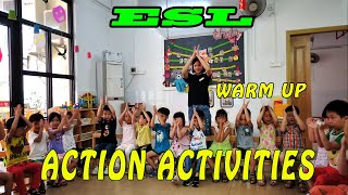 Warm up action activities kindergarten [upl. by Adekan727]