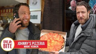 Barstool Pizza Review  Johnnys Pizzeria Mount Vernon NY [upl. by Ahsenra]