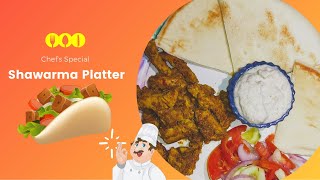 Shawarma Platter  Snacks Special 2021  Chefs Special [upl. by Halsey]