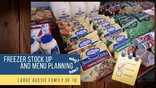 FREEZER STOCK UP  MEAL PLANNING  Large Family Vlog [upl. by Hach]