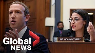 Alexandria OcasioCortez grills Mark Zuckerberg during Congressional hearing [upl. by Cuttler477]