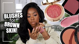 DRUGSTORE BLUSHES FOR BROWN SKIN  FENTY BEAUTY DUPE  Andrea Renee [upl. by Laure]