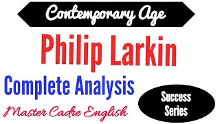 PSEB74  Philip Larkin biography Master Cadre English preparation Contemporary age writers [upl. by Fredie]