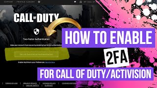 How to Enable 2FA for Call of Duty Activision StepbyStep Guide [upl. by Nossyla]