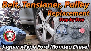 Jaguar X Type or Ford Mondeo tdci Auxiliary Belt Tensioner [upl. by Merete640]