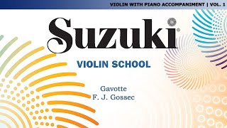 Suzuki Violin 1  Gavotte  F J Gossec Score Video [upl. by Groark]