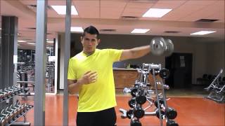 Lateral a 1 mano con Mancuerna Single arm lateral raise [upl. by Nyrraf464]