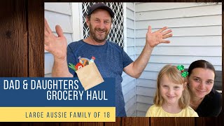 Dad amp Daughters do the LARGE FAMILY GROCERY HAUL [upl. by Bautista]