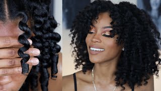 FLEXI ROD TUTORIAL ON DRYSTRETCHED NATURAL HAIR  Slim Reshae [upl. by Atir]