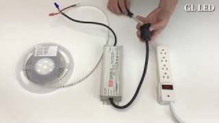 How to Connect LED Strip to Waterproof LED Transformer L [upl. by Irtemed]