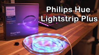 Philips Hue Lightstrip Plus Unboxing Install amp Review [upl. by Ekalb]