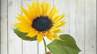 Como hacer flores de papel Girasoles Super faciles y rapidas  DIY Manualidades 22 [upl. by Pepito586]