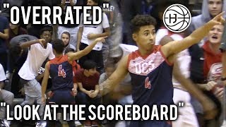 Julian Newman SHUTS UP quotOVERRATEDquot CHANTS WITH 9 THREES SHUSHES THE CROWD POINTS AT SCOREBOARD [upl. by Nyrahs]