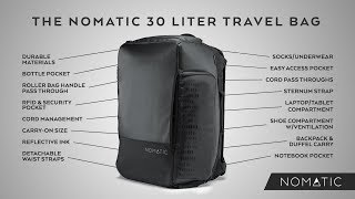 The NOMATIC 30L Travel Bag [upl. by Ylagam883]