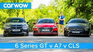 Audi A7 vs Mercedes CLS vs BMW 6GT review  which is the best [upl. by Wycoff32]