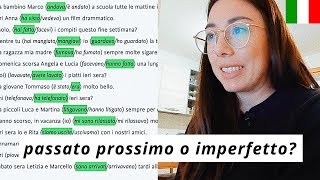 Passato prossimo o imperfetto Italian grammar exercise [upl. by Eedyaj]