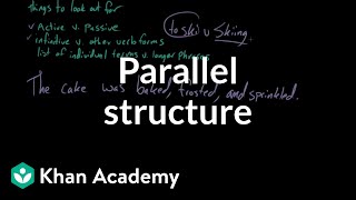 Parallel structure  Syntax  Khan Academy [upl. by Earlie]