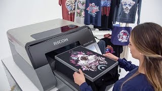 Impresión directa a prenda en 3 sencillos pasos con la impresora textil Ricoh Ri1000  Ricoh [upl. by Sama]