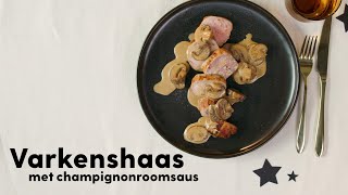 Varkenshaas bakken met champignonsaus  Allerhande [upl. by Baniaz]