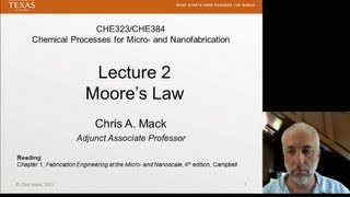 Lecture 2 CHE 323 Moores Law [upl. by Gaskill304]