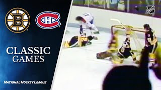 NHL Classic Games Canadiens send Bruins home in 1979 SemiFinal [upl. by Sajovich]