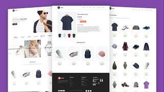 Ecommerce Website With HTML CSS JavaScript  Full Responsive ecommerce Website [upl. by Legna]