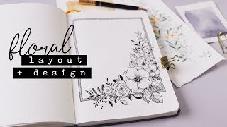 How to Layout and Design Floral Illustrations  Drawing Flowers [upl. by Lorac]