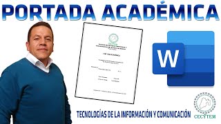 Como CREAR una Portada Académica en Word para entregar Trabajos Escolares [upl. by Haag]