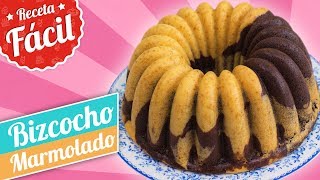 BIZCOCHO MARMOLADO  Receta fácil  Quiero Cupcakes [upl. by Akimert]