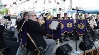 The Brighouse amp Rastrick Brass Band Perform The Dambusters Theme LIVE  Brighouse 1940s Weekend [upl. by Lsil]