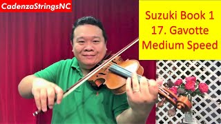 Gavotte  Medium Speed  Suzuki Violin Book 1 [upl. by Gombosi]