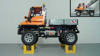 LEGO Technic 8110 Mercedes Benz Unimog U400  built in stop  motion  Unimog Museum [upl. by Oirramaj]